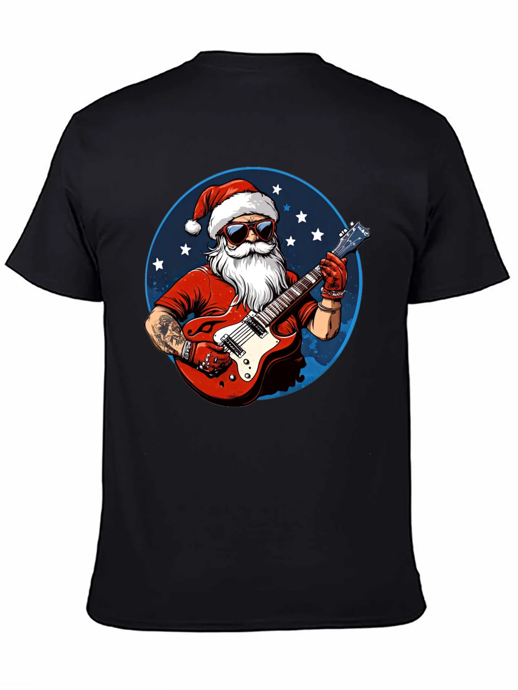 Rockin Santa Christmas T-Shirt product image 2