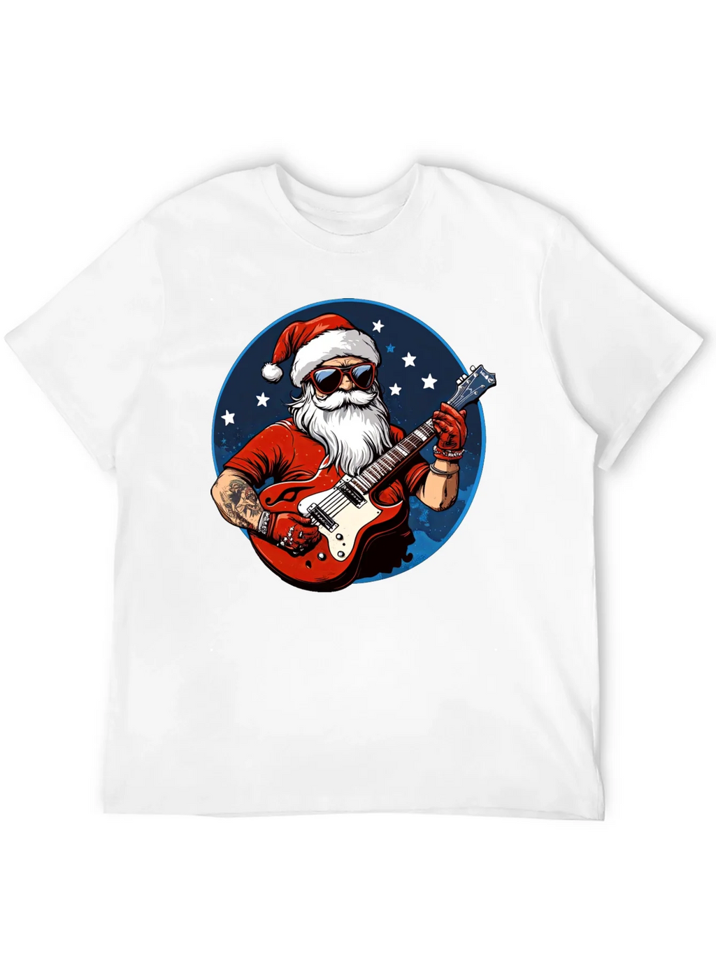 Rockin Santa Christmas T-Shirt product image 5