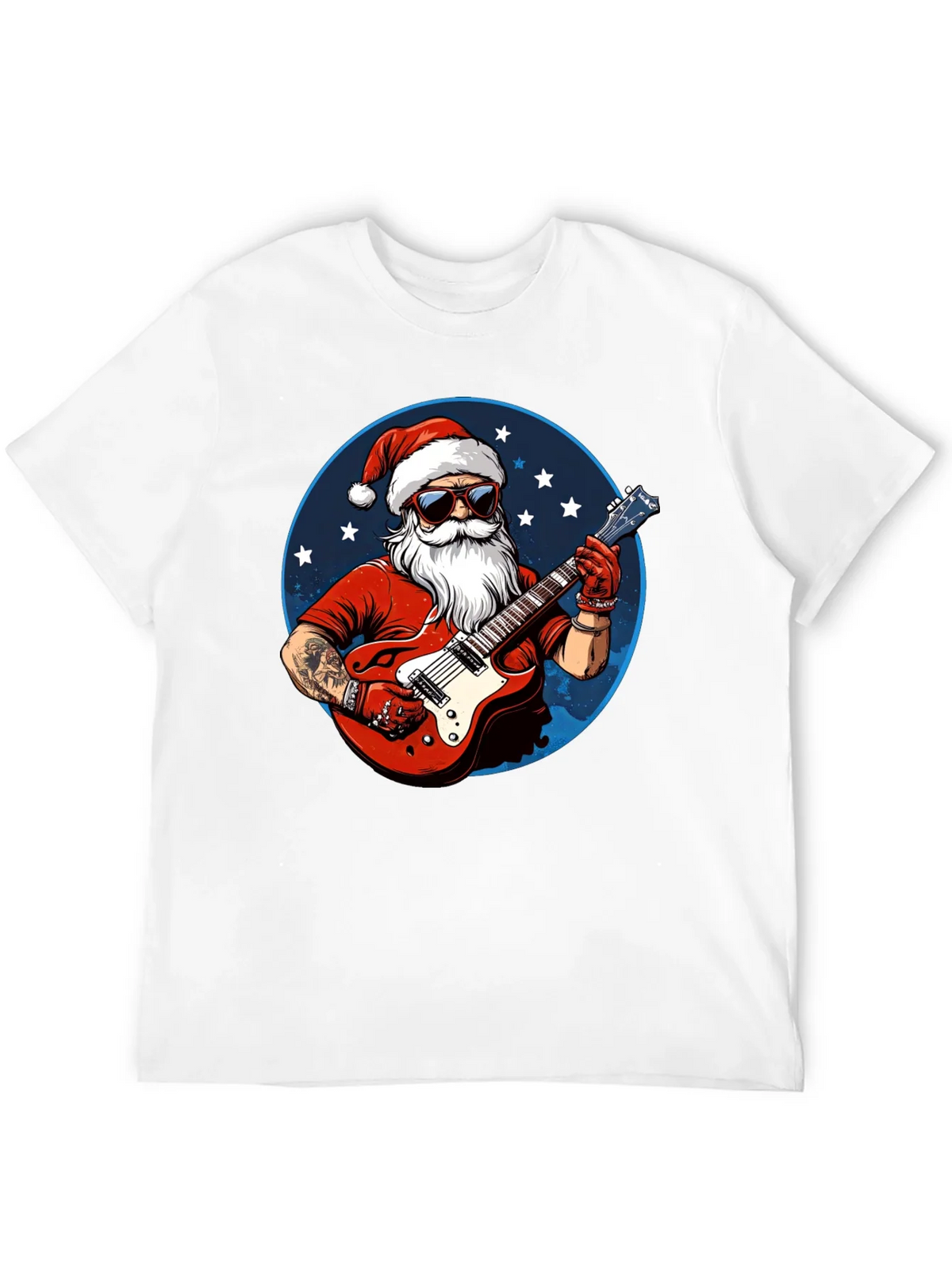 Rockin Santa Christmas T-Shirt product image 5