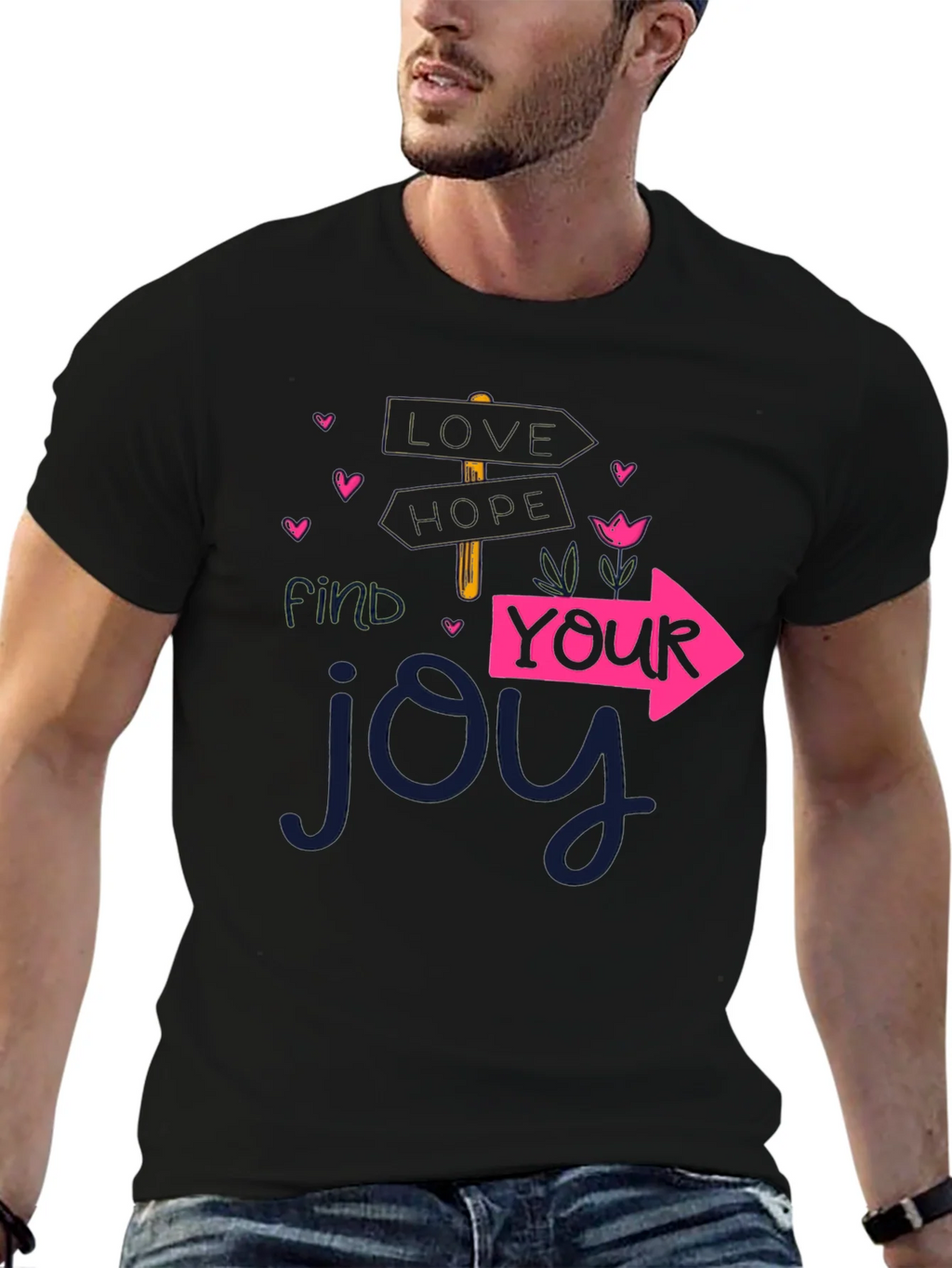 Find Your Joy Graphic T-Shirt - Black product image 6