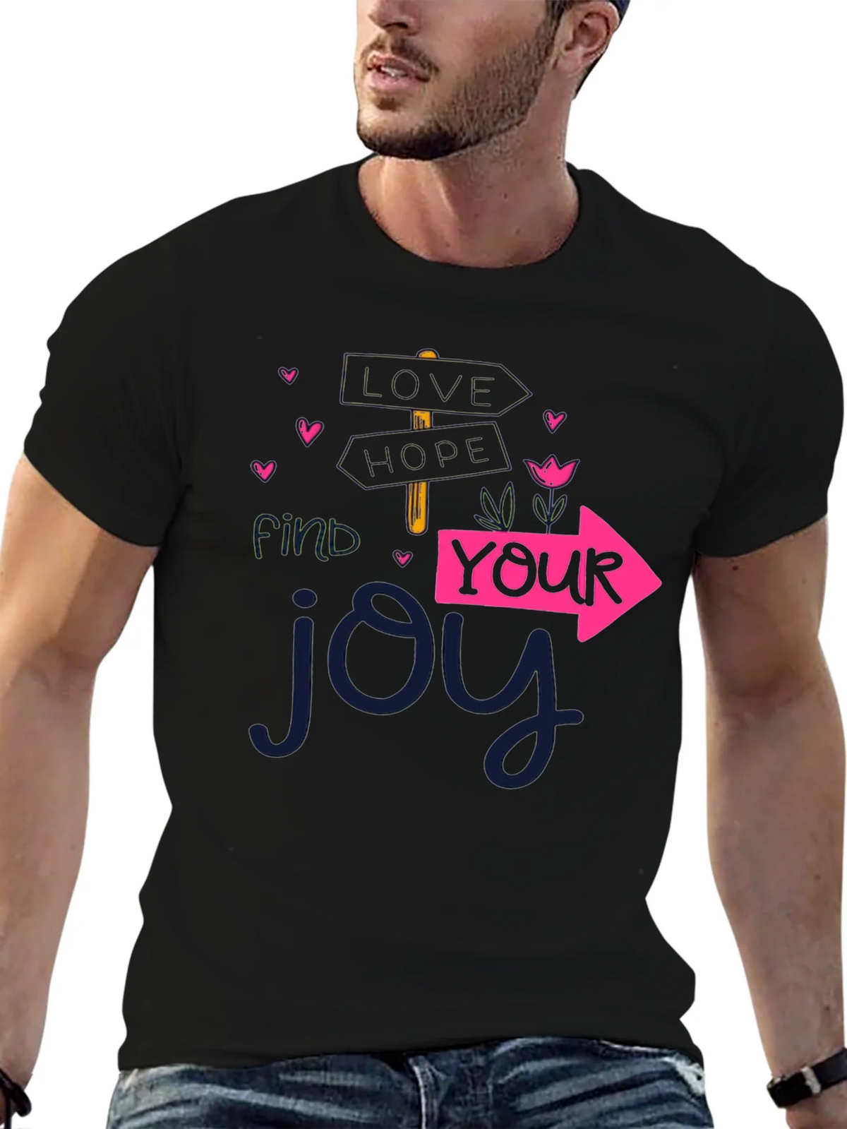 Find Your Joy Graphic T-Shirt - Black product image 6