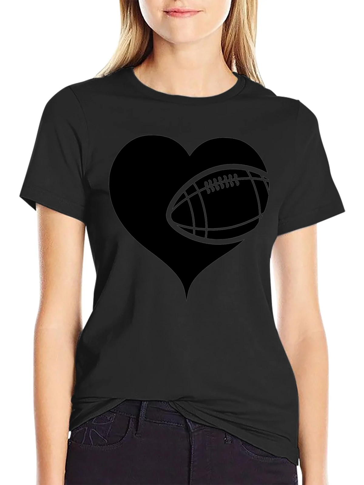 Football Heart T-Shirt - Game Day Tee product image 2
