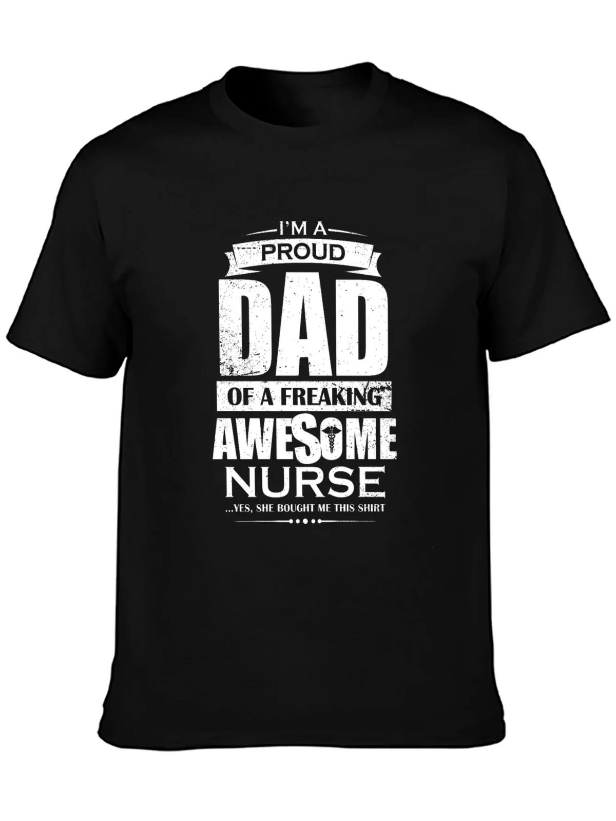 Proud Dad Awesome Nurse Graphic T-Shirt product image 3