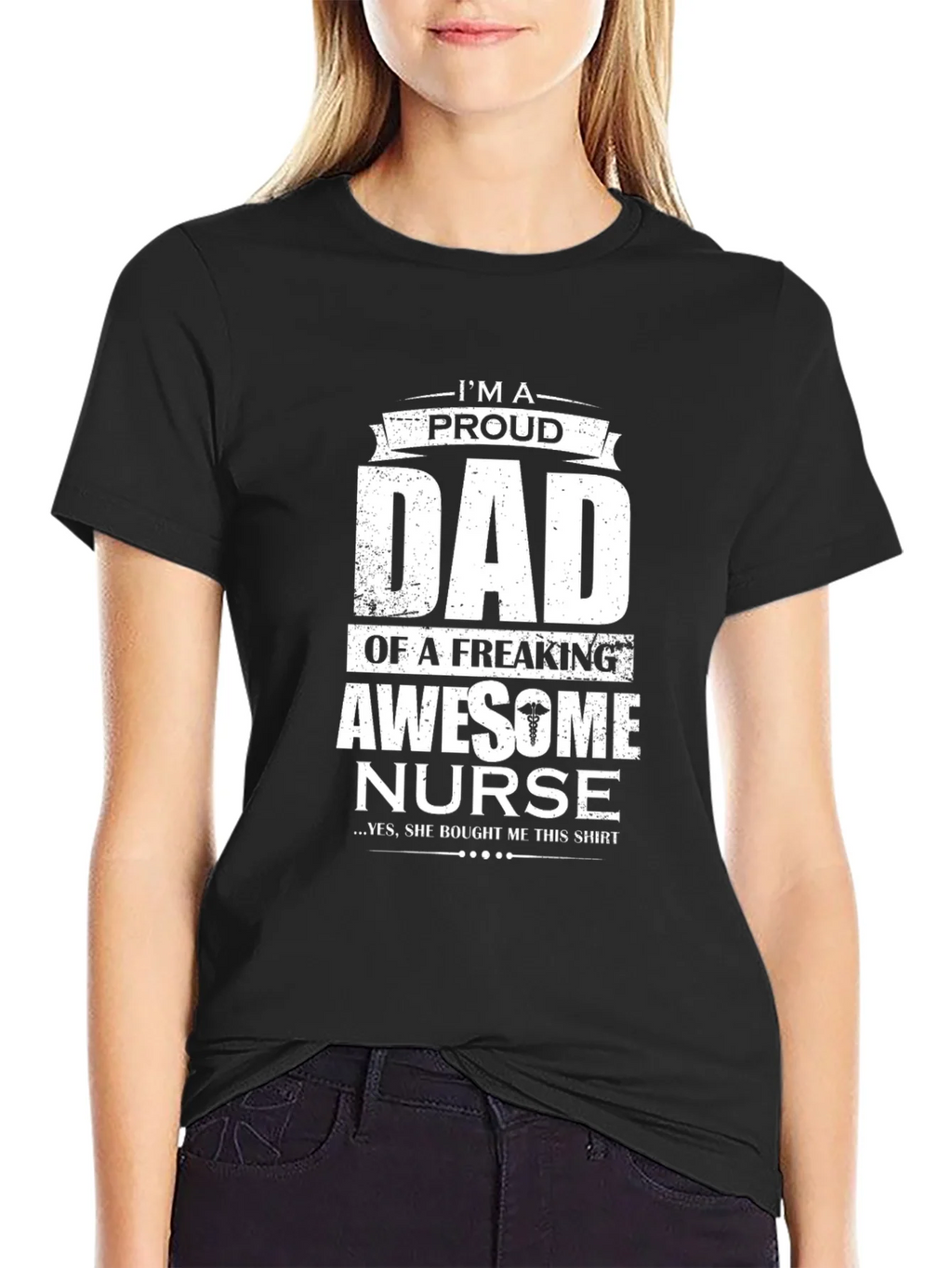 Proud Dad Awesome Nurse Graphic T-Shirt product image 2