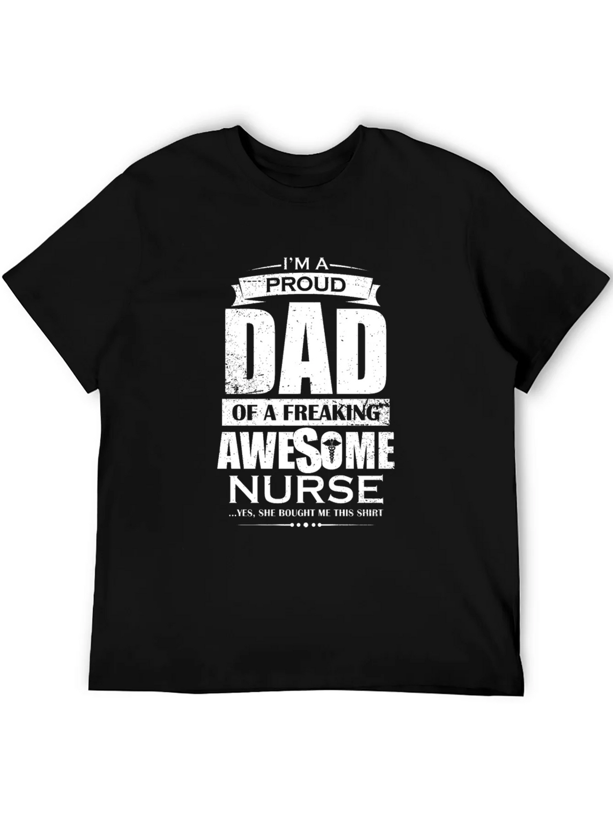 Proud Dad Awesome Nurse Graphic T-Shirt product image 5