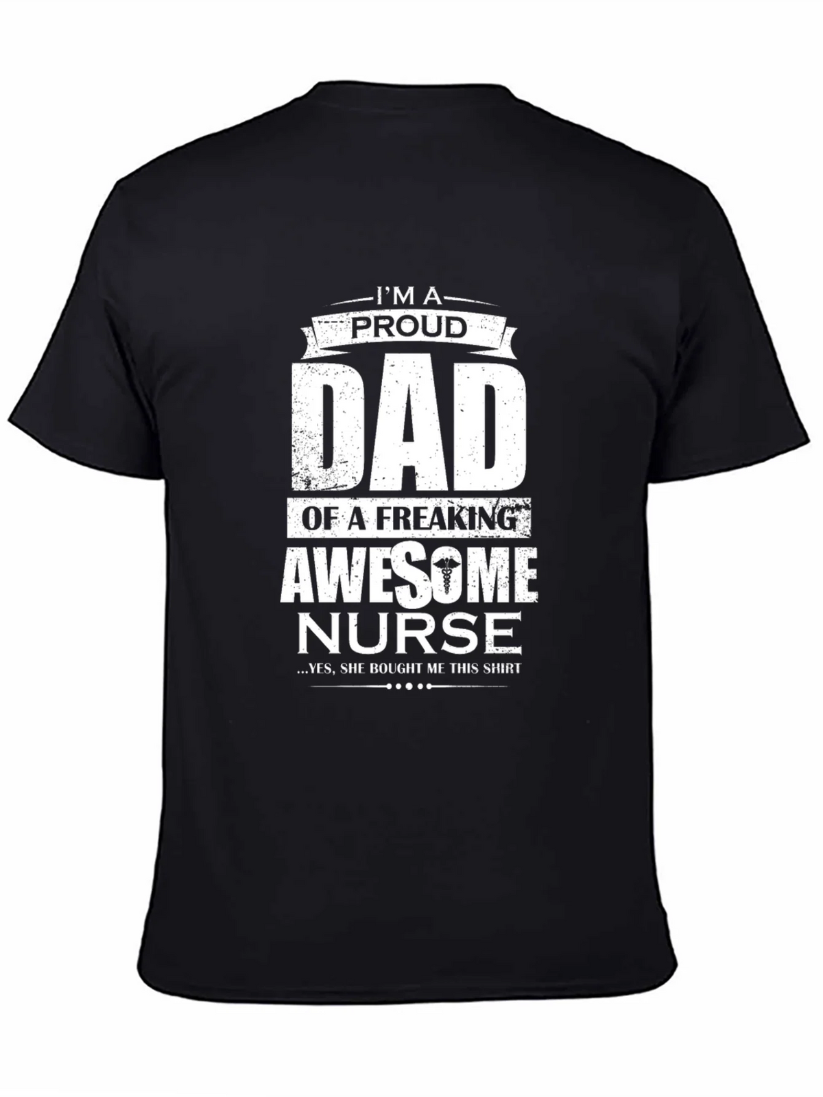 Proud Dad Awesome Nurse Graphic T-Shirt product image 4