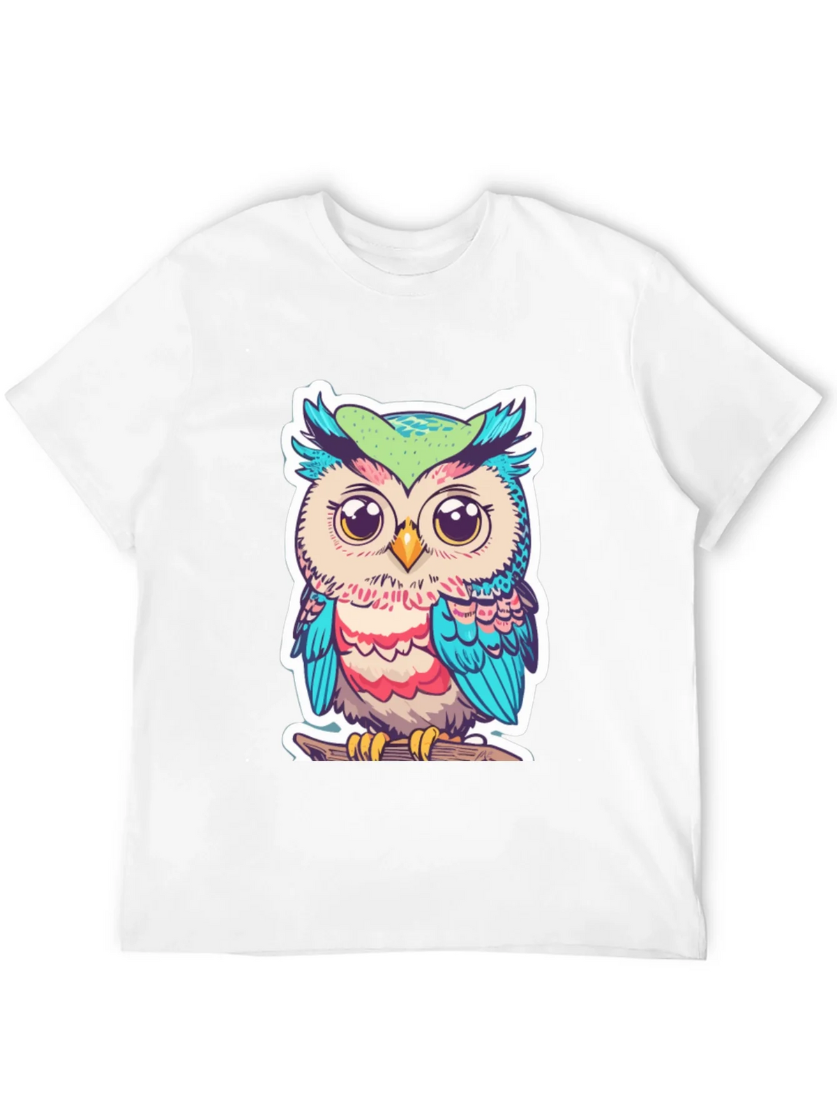 Cute Owl Graphic T-Shirt - Black Cotton Tee product image 11