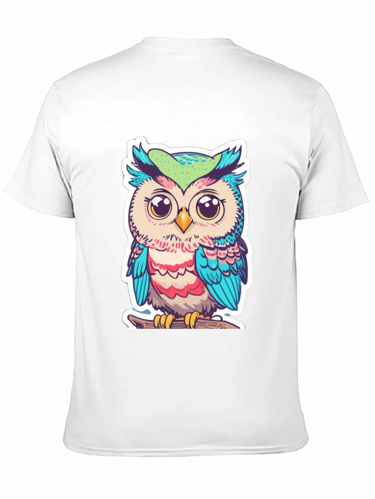 Cute Owl Graphic T-Shirt - Black Cotton Tee product image 10