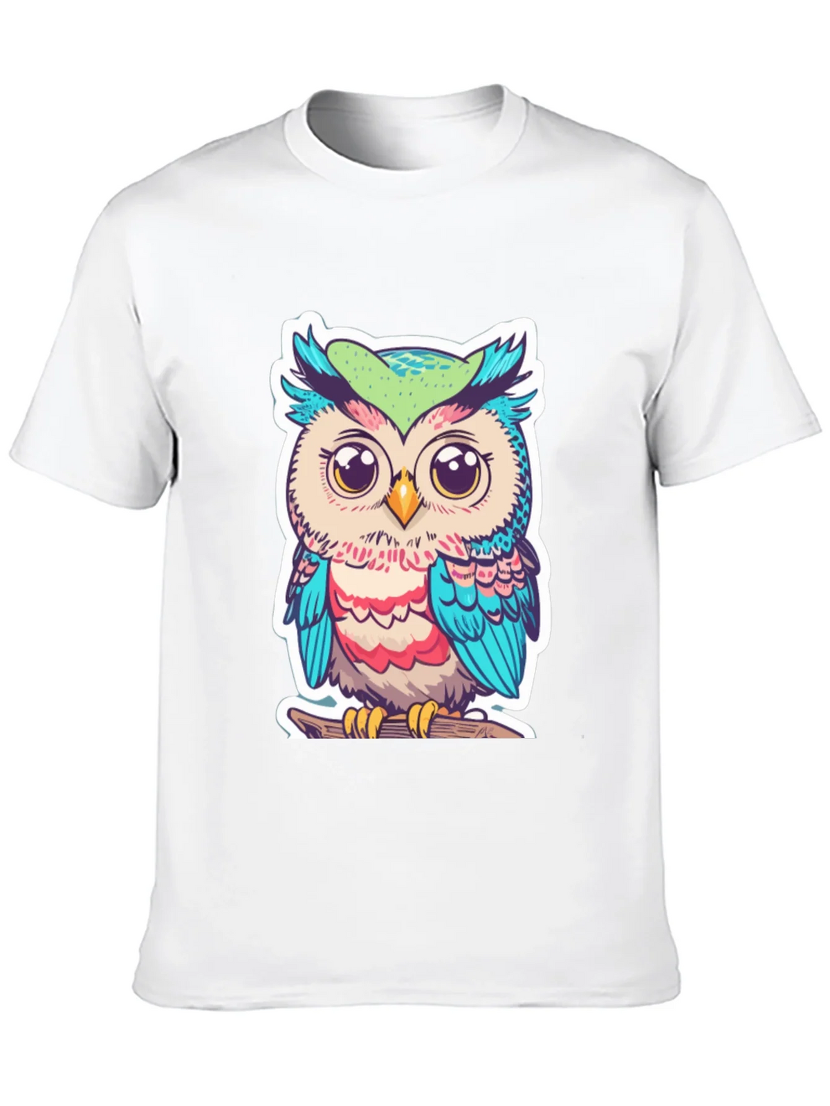 Cute Owl Graphic T-Shirt - Black Cotton Tee product image 9