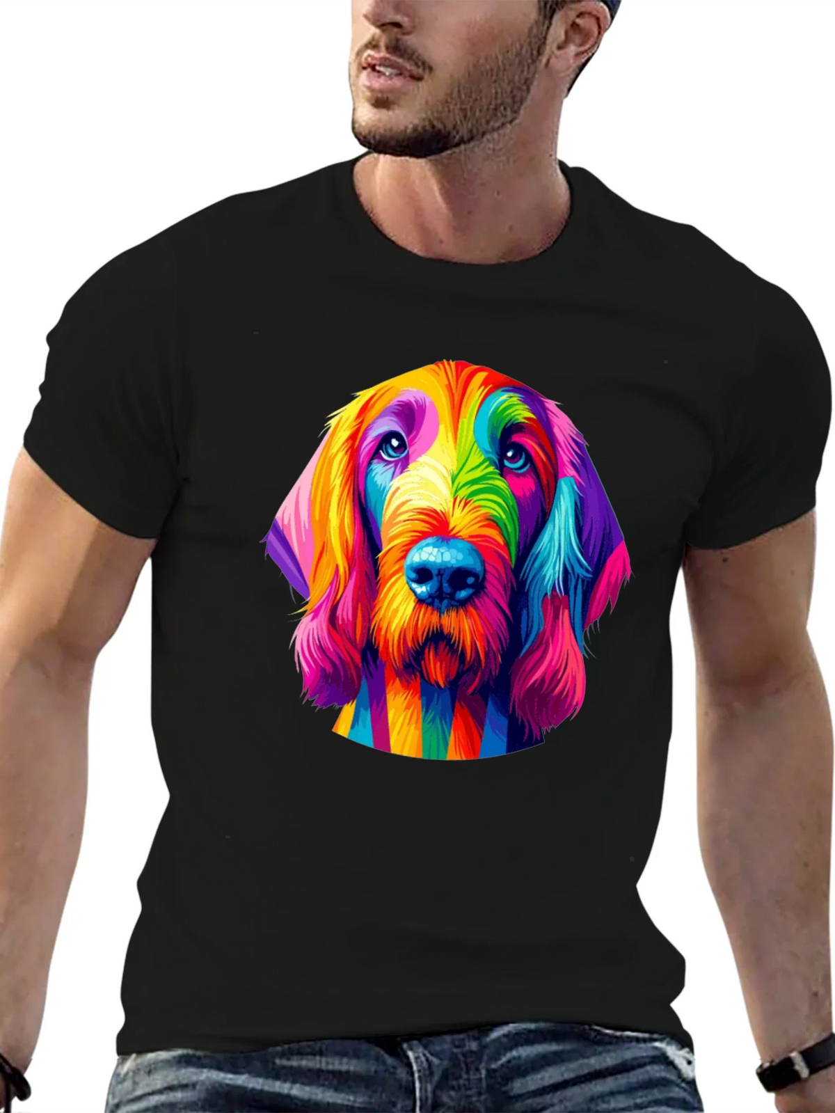 Rainbow Dog T-Shirt - Unique Colorful Graphic Tee product image 6