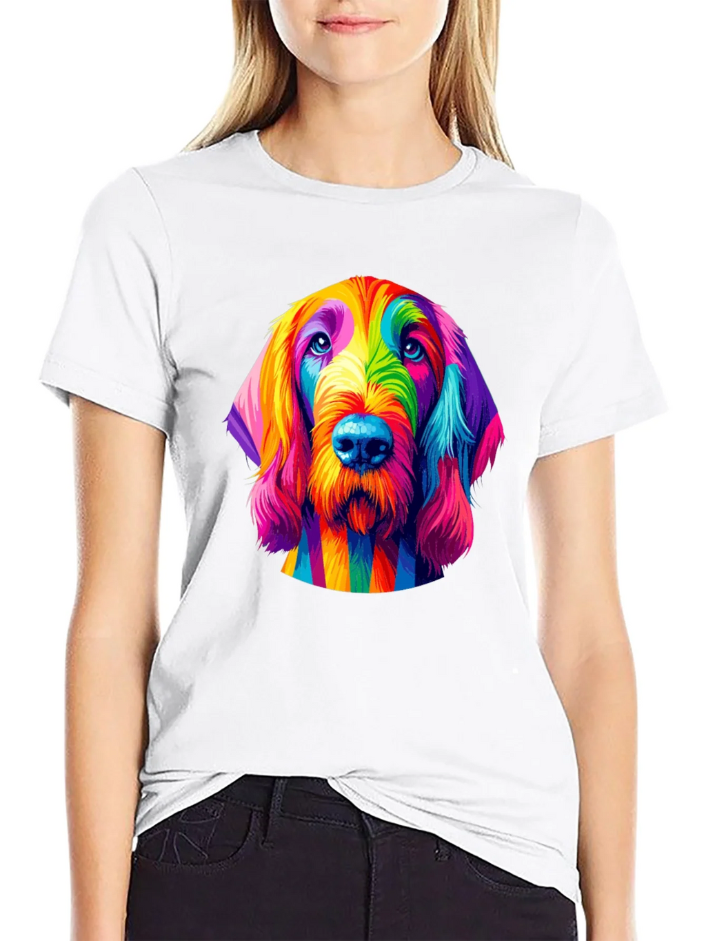 Rainbow Dog T-Shirt - Unique Colorful Graphic Tee product image 8