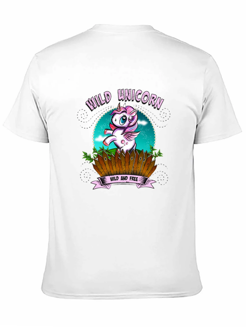 Wild Unicorn Black Graphic T-Shirt product image 7