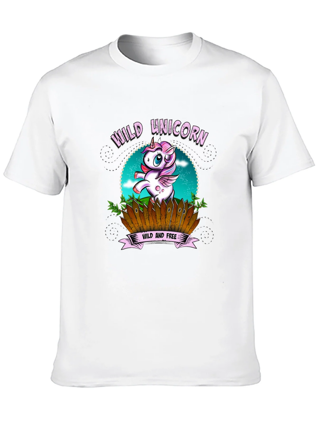 Wild Unicorn Black Graphic T-Shirt product image 6