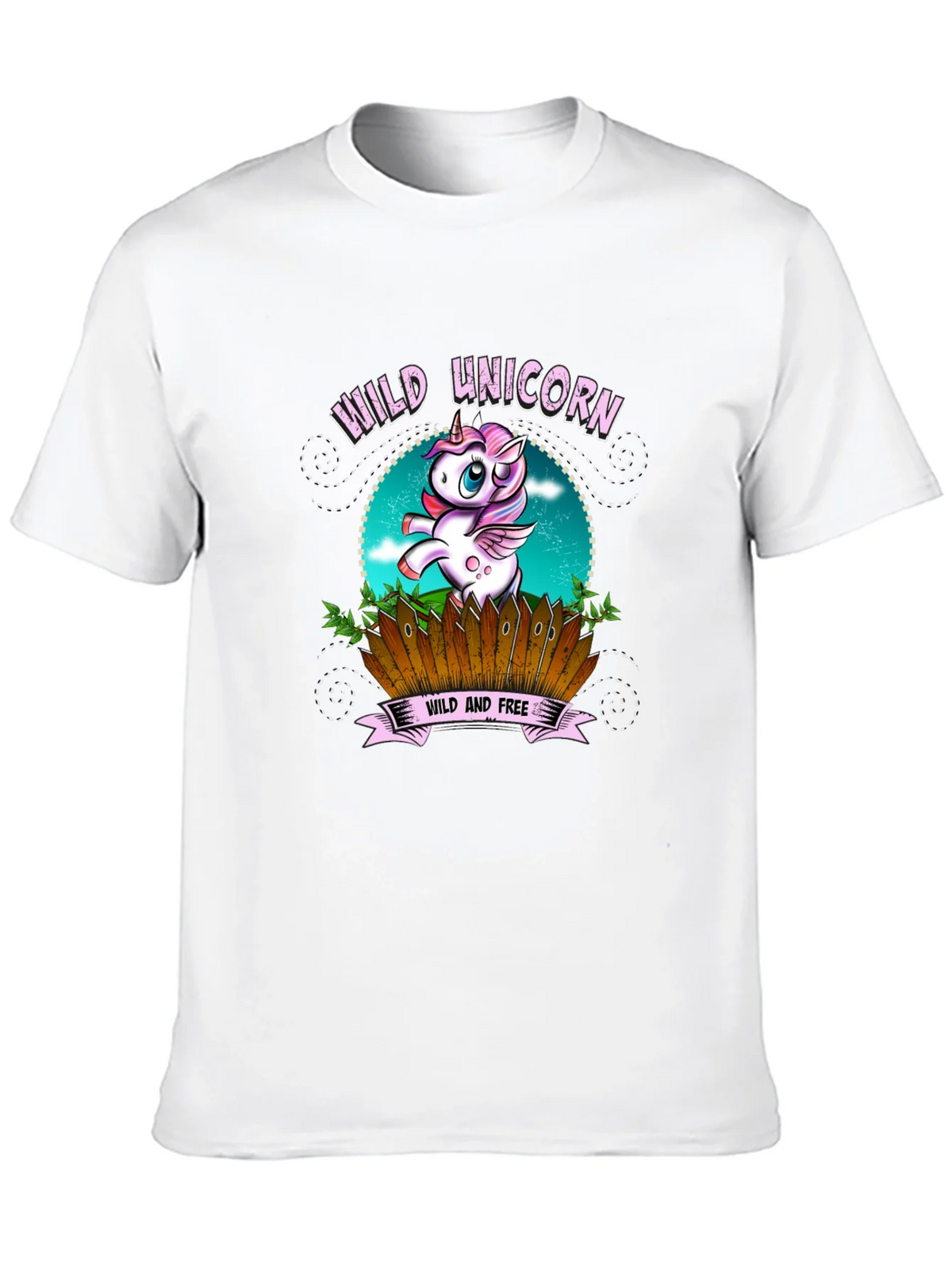 Wild Unicorn Black Graphic T-Shirt product image 6