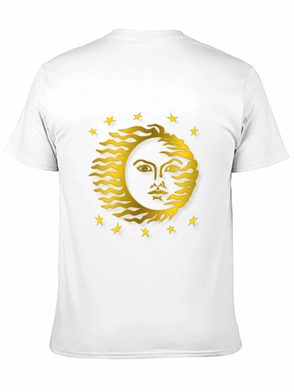 Celestial Sun Face Graphic Tee - Black Cotton T-Shirt product image 7