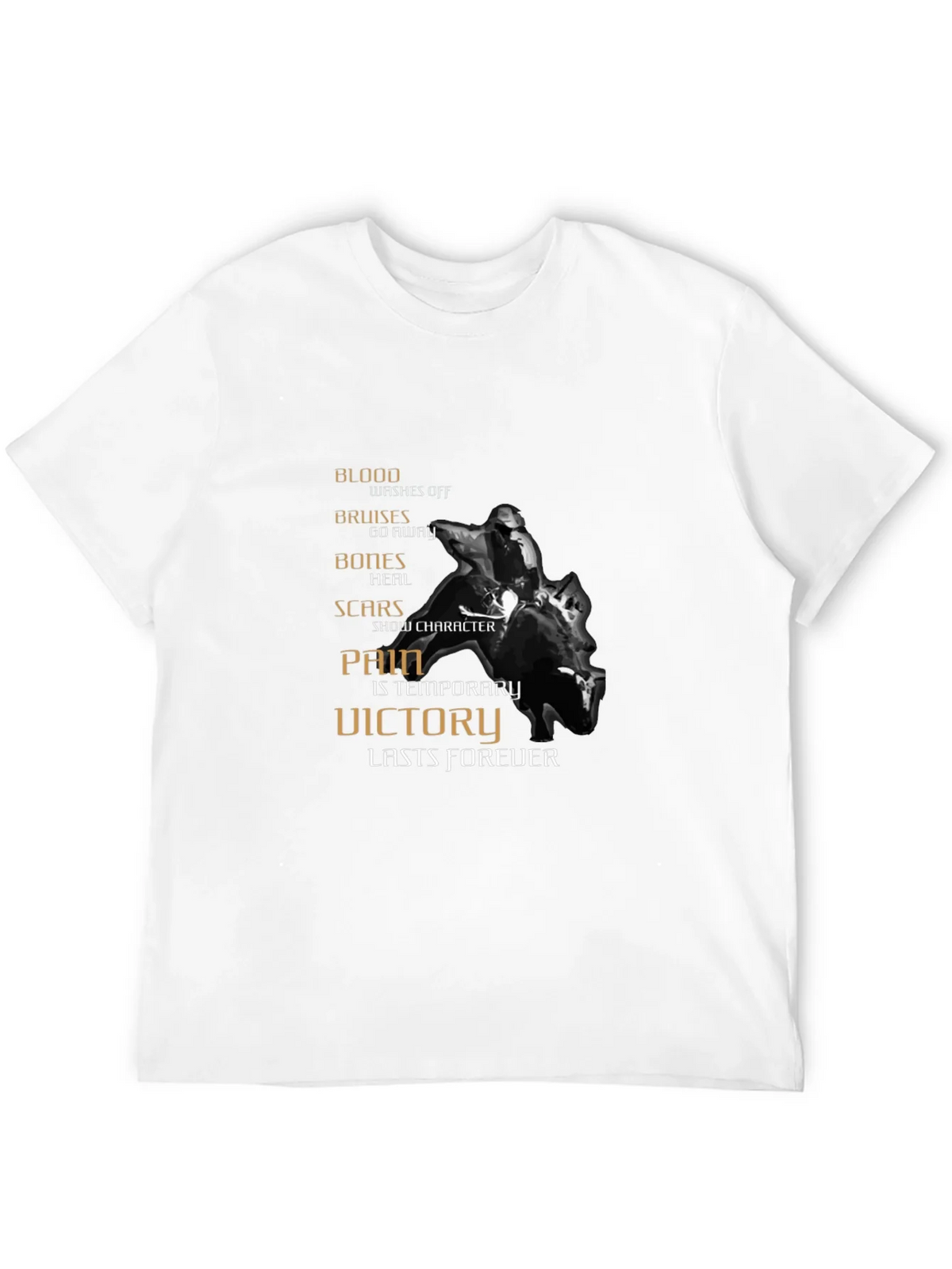 Motivational Rider Graphic T-Shirt - Pain is Temporary product image 5