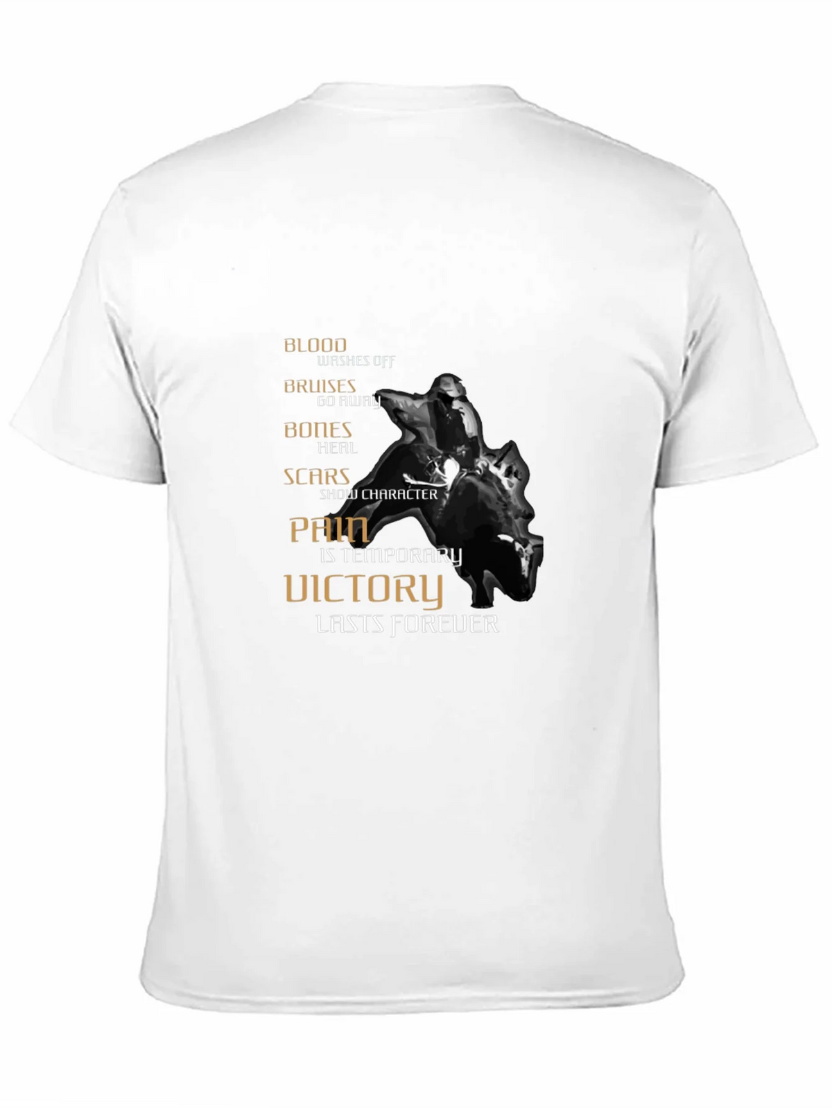 Motivational Rider Graphic T-Shirt - Pain is Temporary product image 4