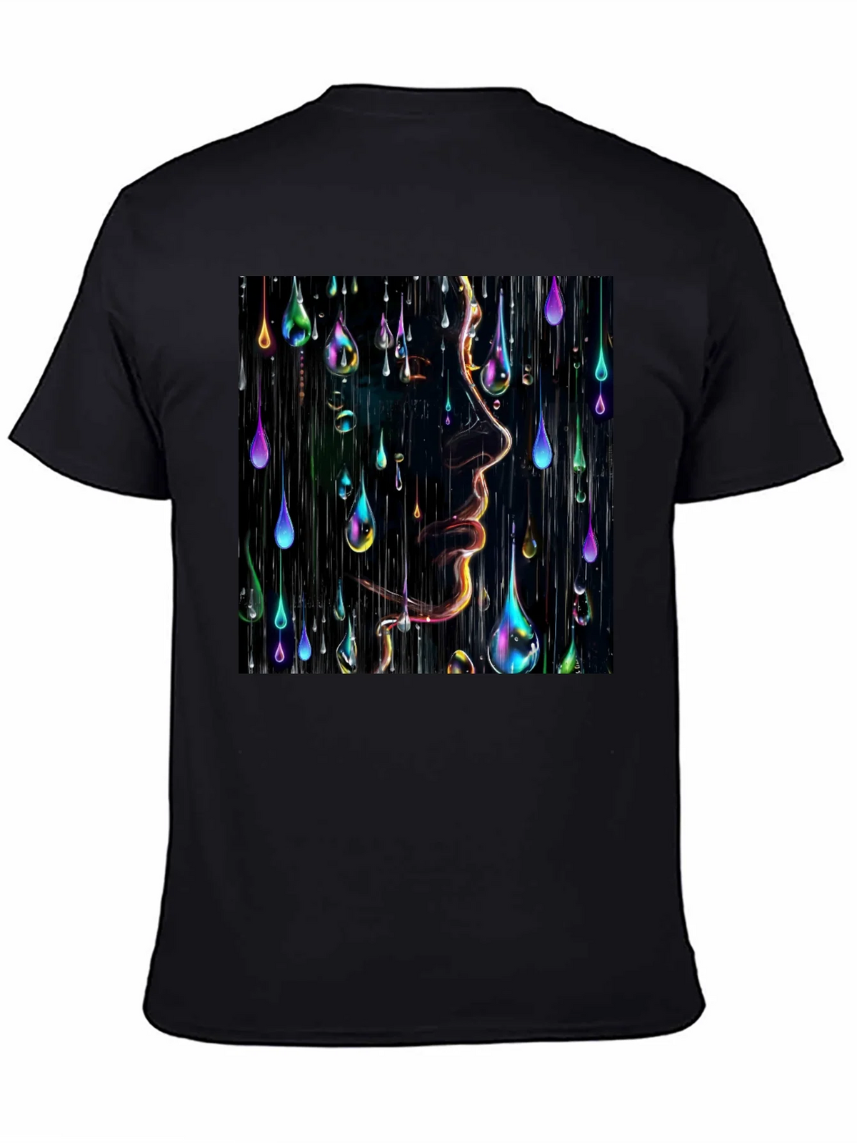Raindrop Portrait Tee - Abstract Graphic Print product image 1