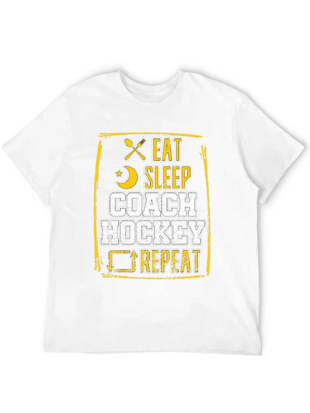 Eat Sleep Coach Hockey Repeat Graphic Tee product image 3