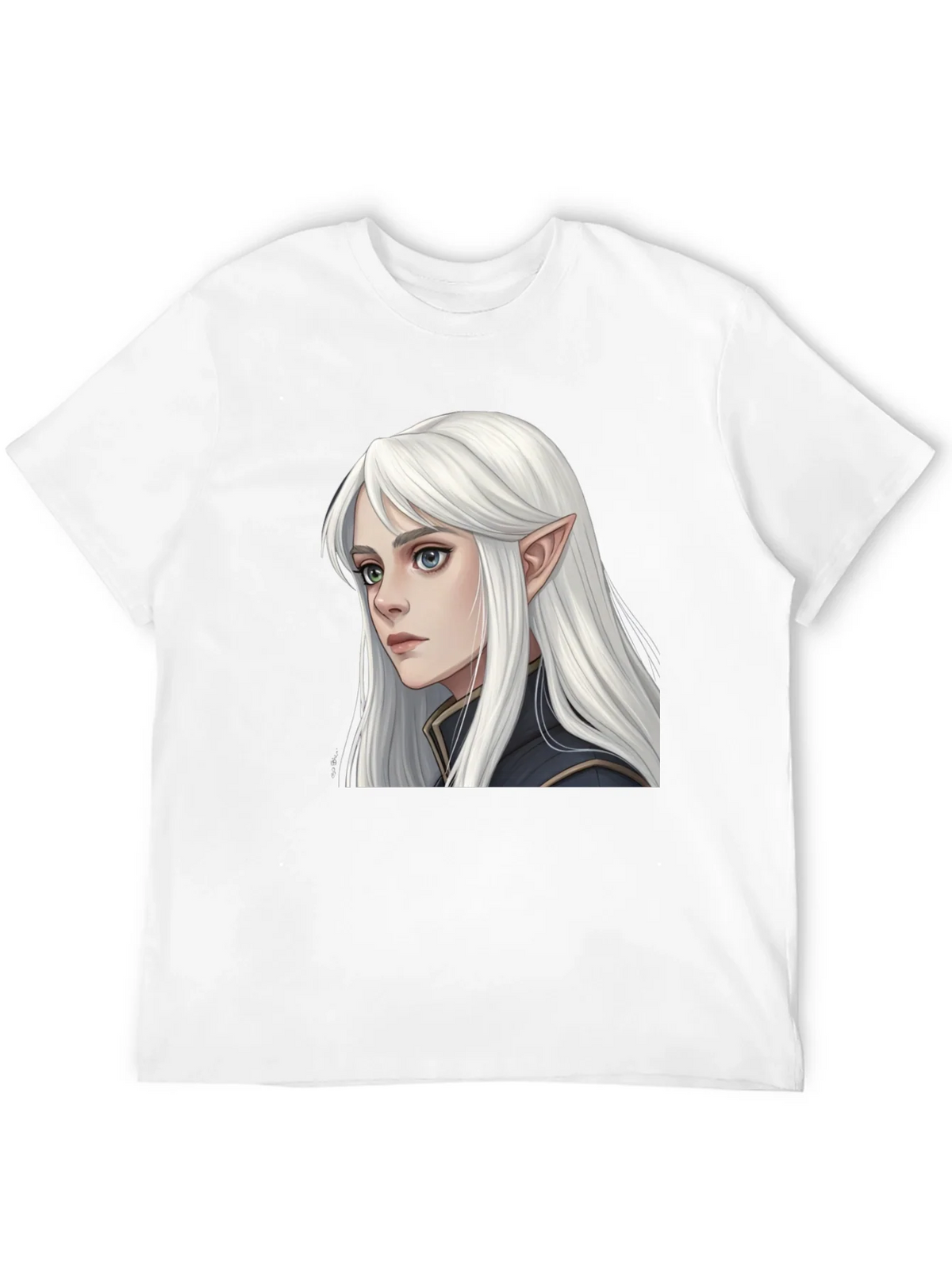 Elf Portrait Black T-Shirt product image 11