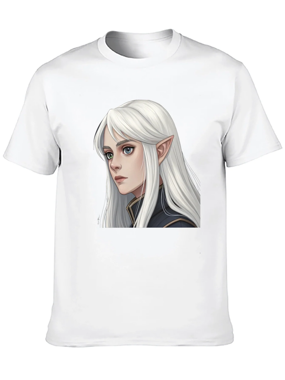 Elf Portrait Black T-Shirt product image 9