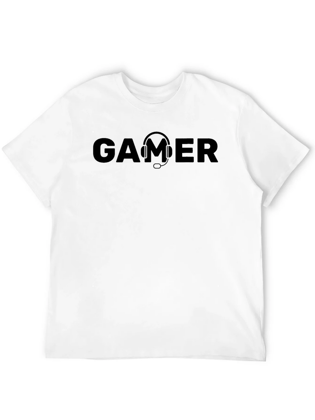 Gamer Headset Graphic Tee - Black Casual T-Shirt product image 3