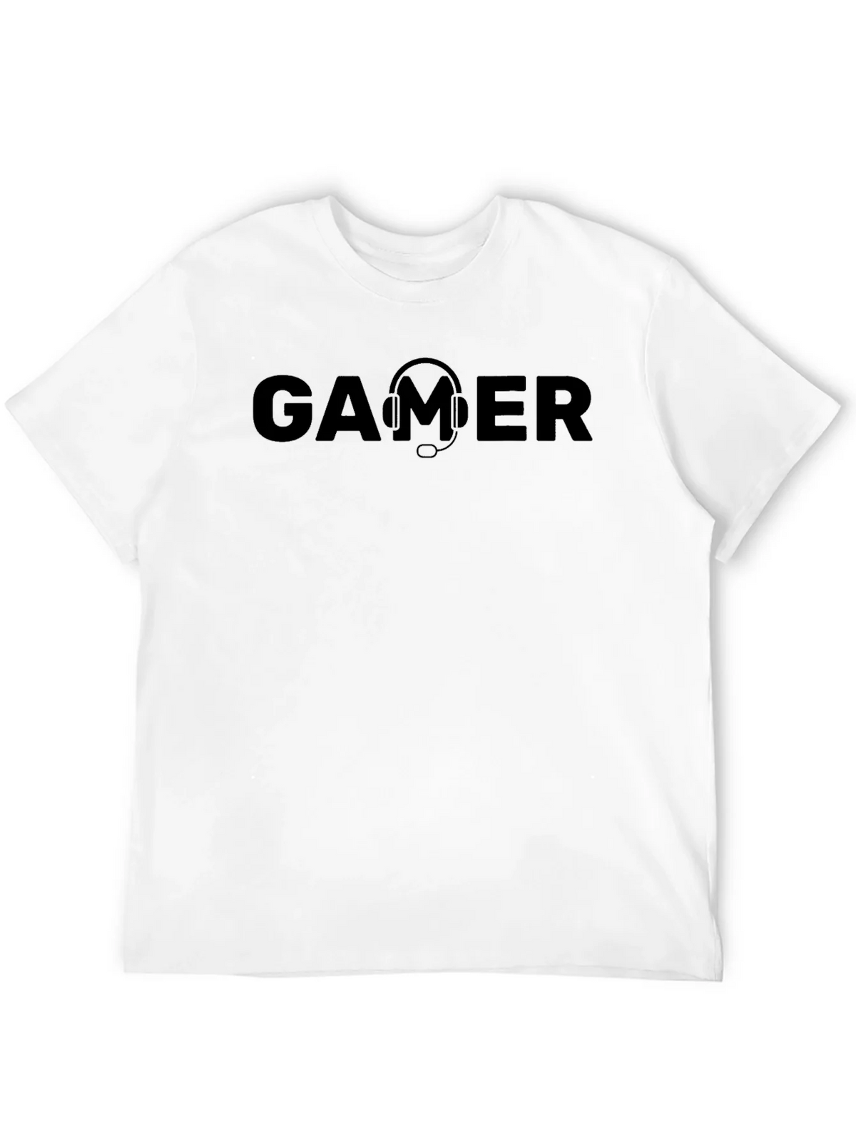 Gamer Headset Graphic Tee - Black Casual T-Shirt product image 3