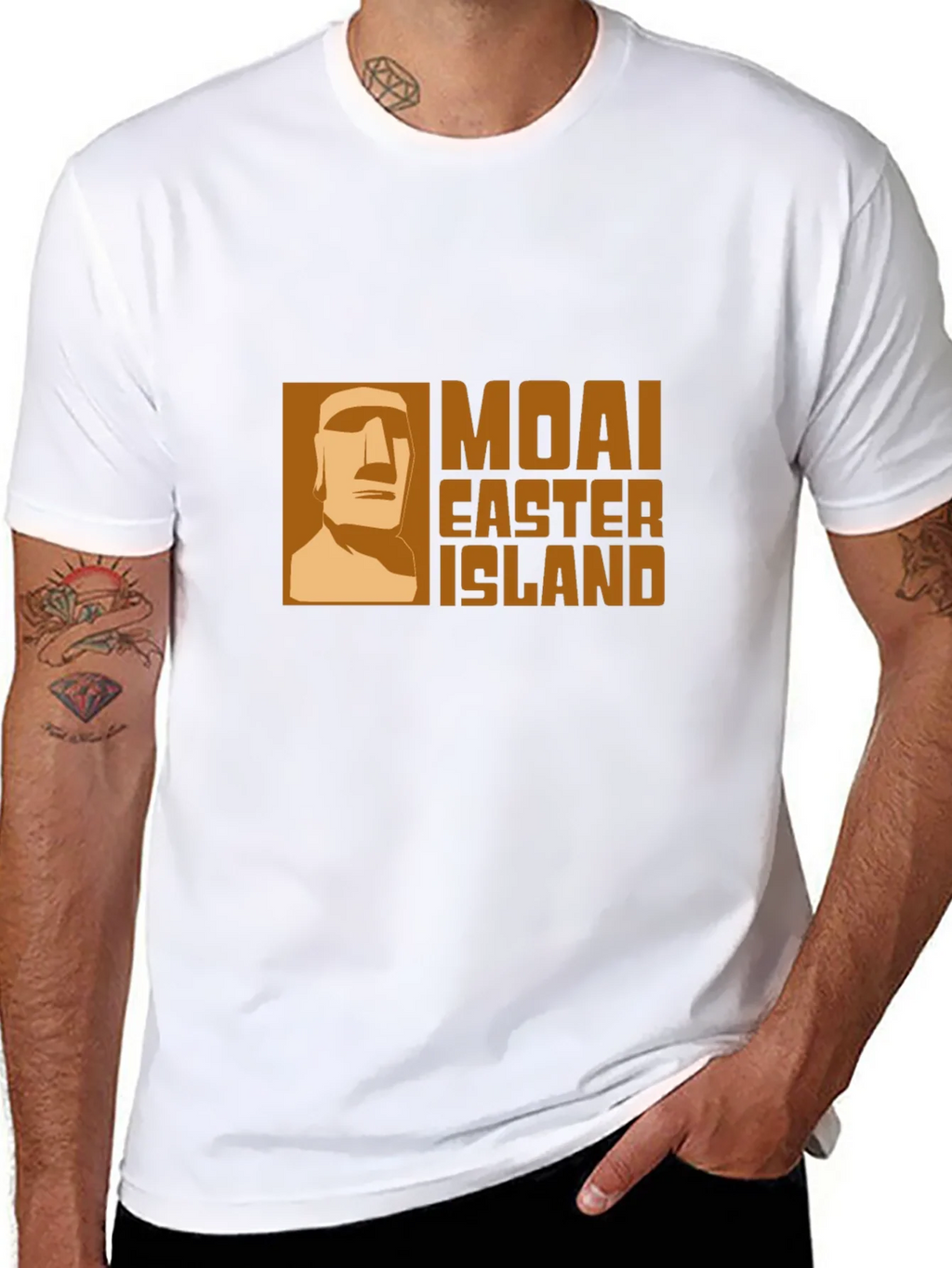 Moai Easter Island Graphic Tee product image 7