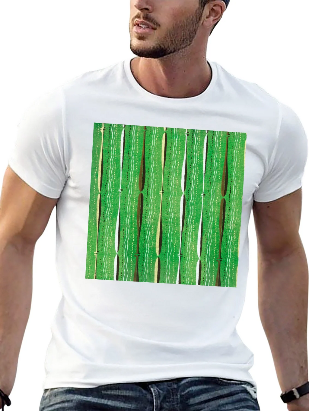 Green Retro Pattern Graphic Tee product image 11