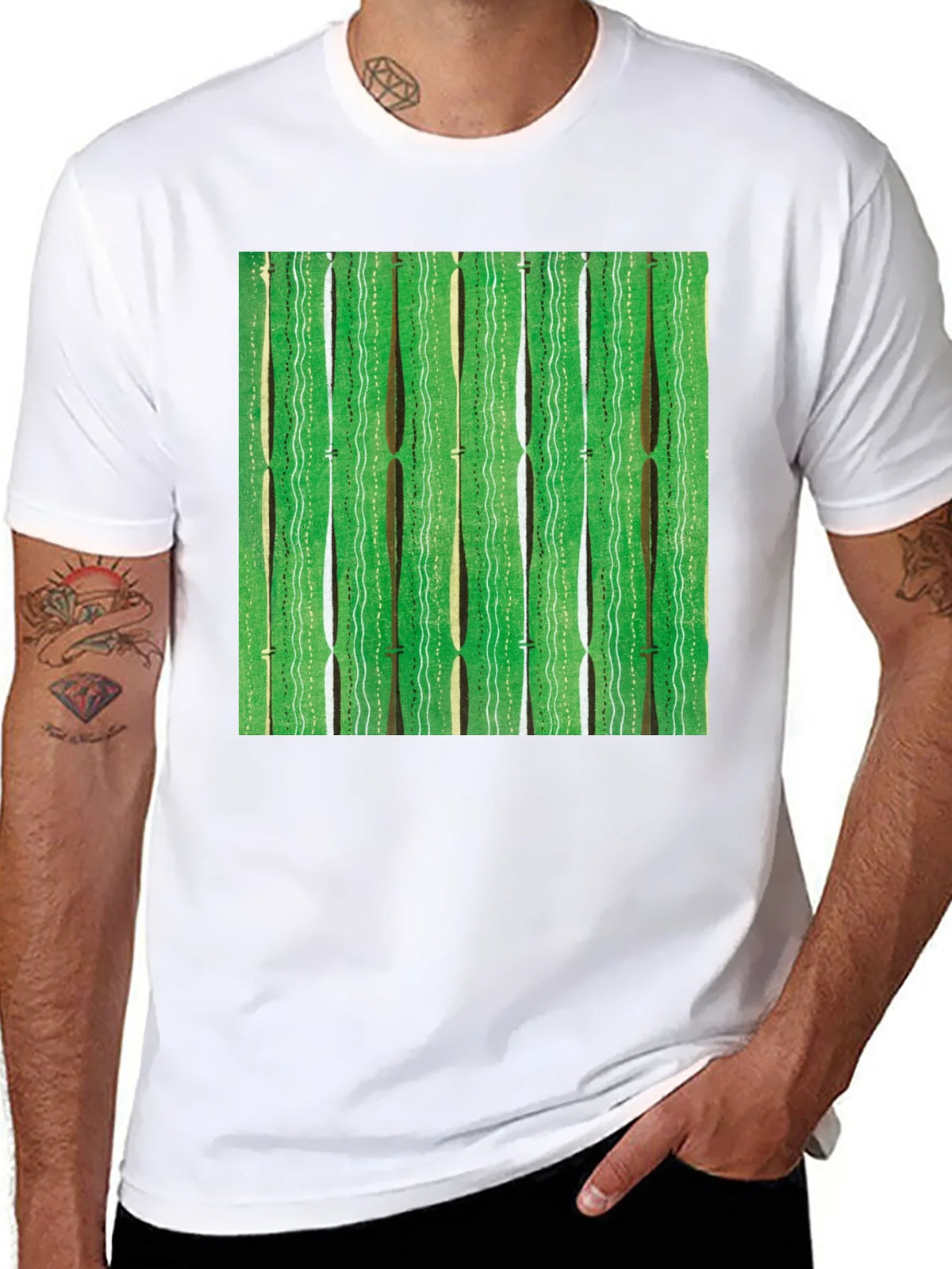 Green Retro Pattern Graphic Tee product image 6