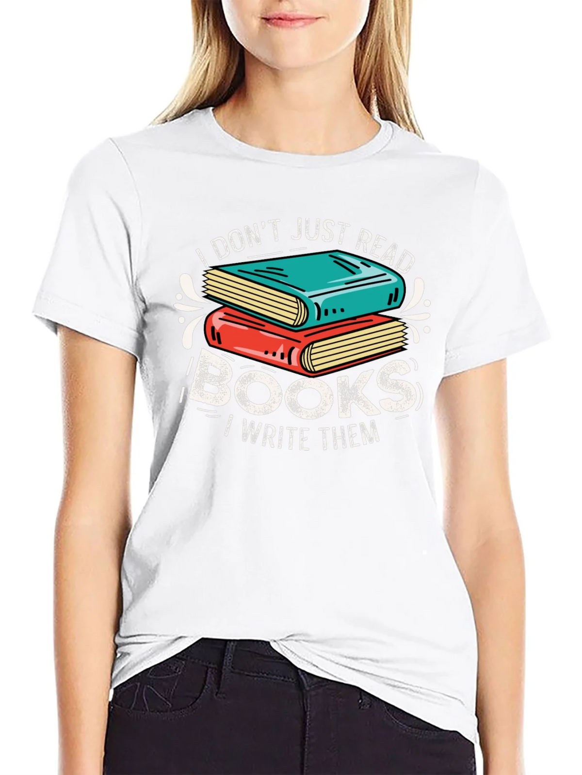 Book Lover Graphic Tee - I Dont Just Read I Write product image 6
