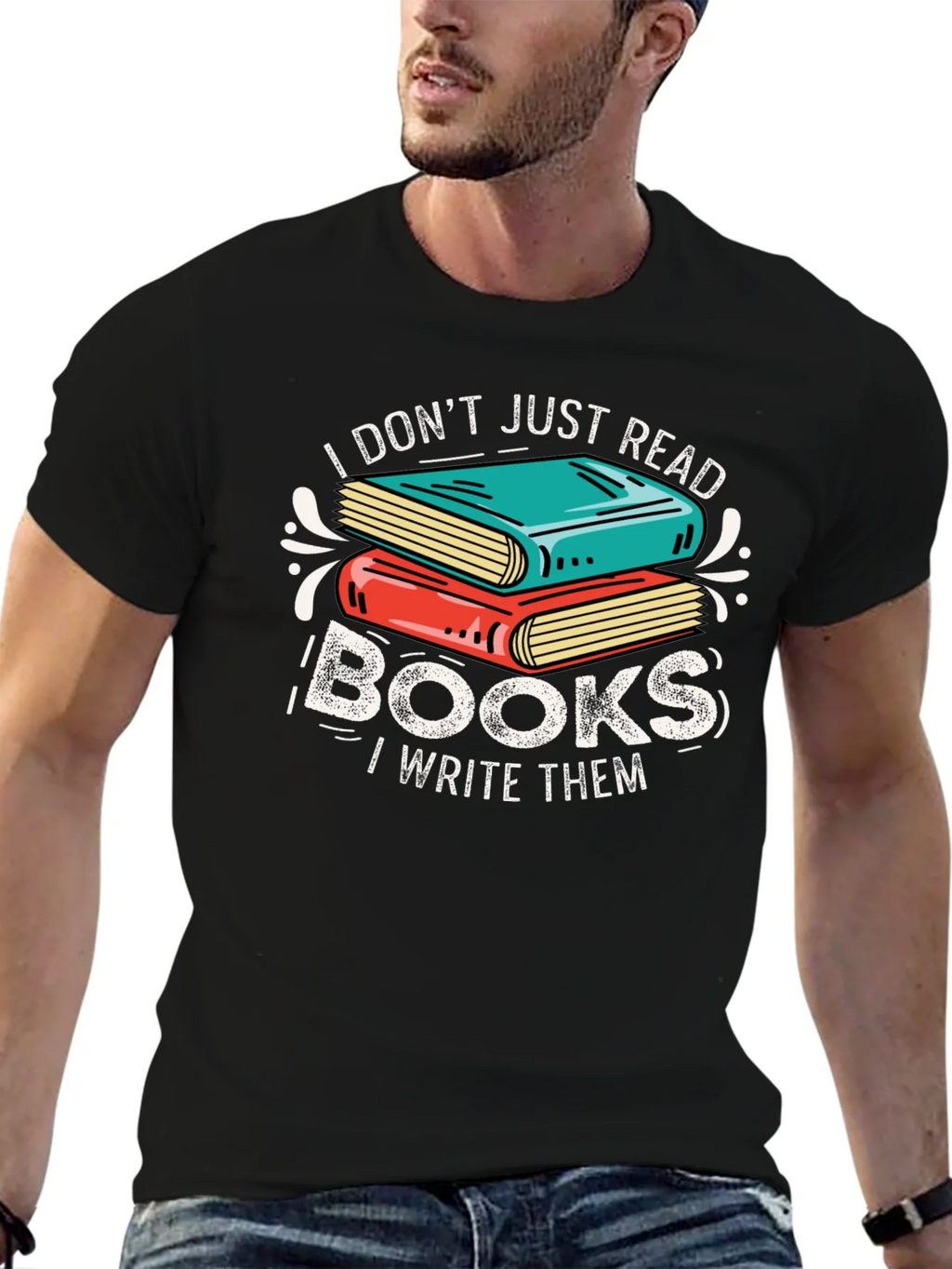 Book Lover Graphic Tee - I Dont Just Read I Write product image 5