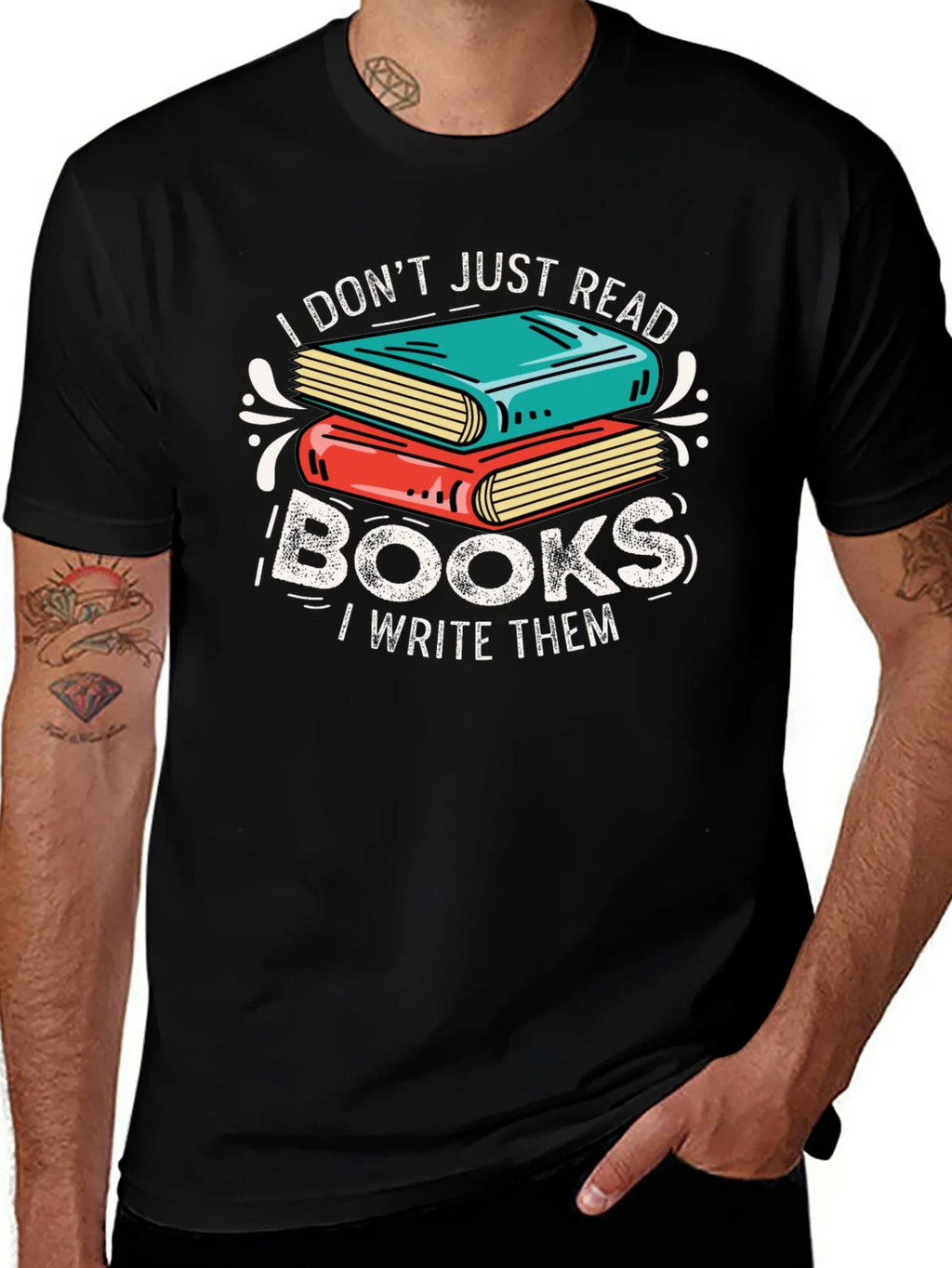 Book Lover Graphic Tee - I Dont Just Read I Write product image 1