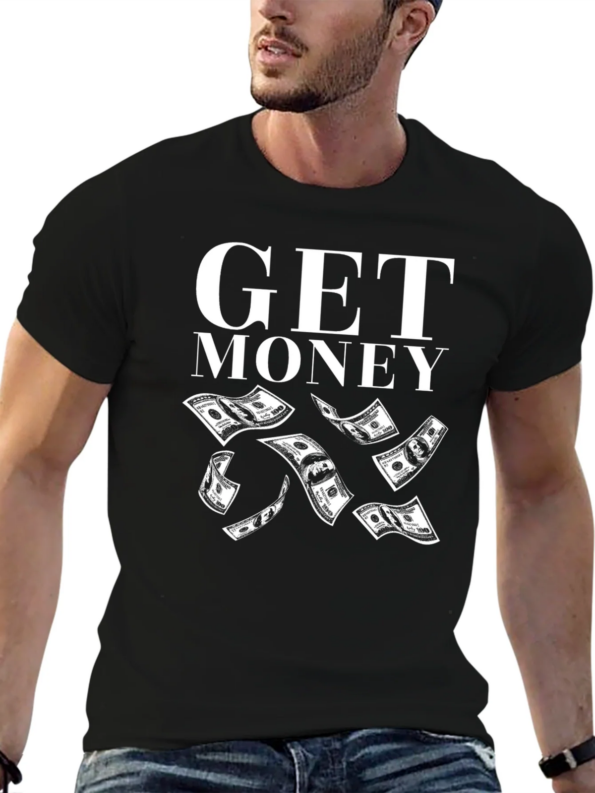 Get Money Black T-Shirt Graphic Print product image 3