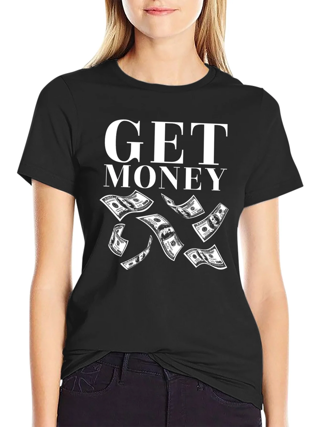 Get Money Black T-Shirt Graphic Print product image 1