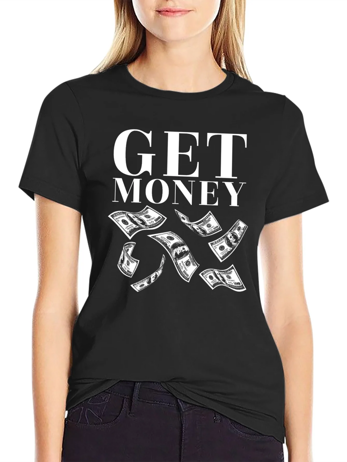 Get Money Black T-Shirt Graphic Print product image 1
