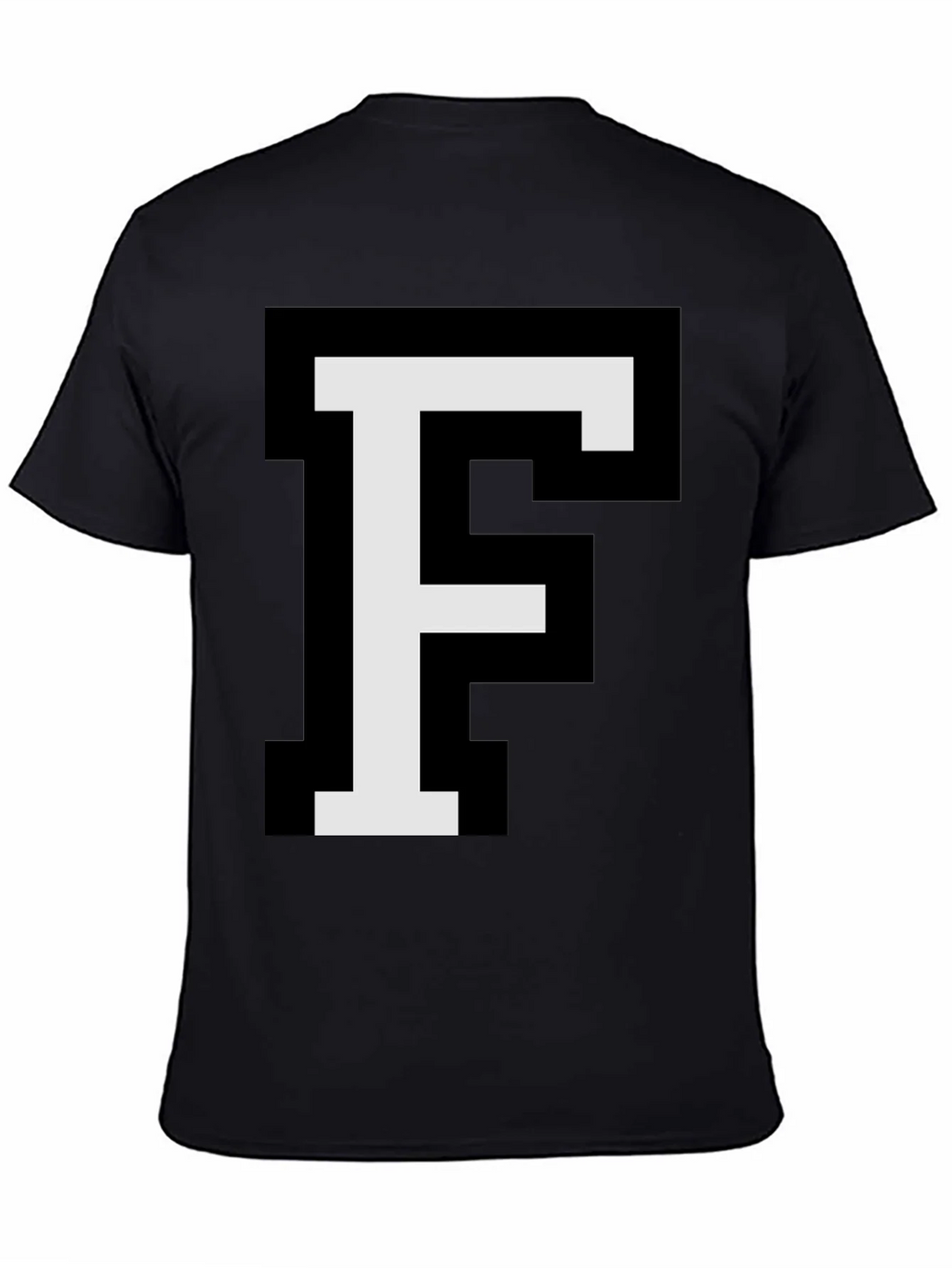 Pixel Letter F Graphic Tee - Retro Gaming Style product image 2