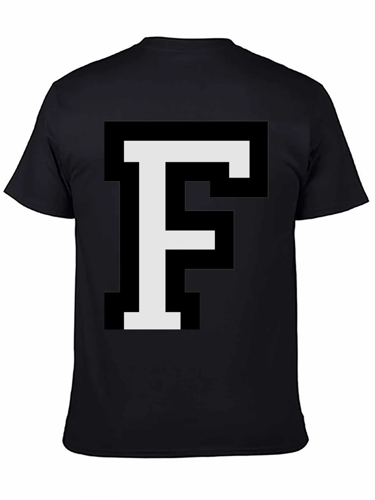 Pixel Letter F Graphic Tee - Retro Gaming Style product image 2