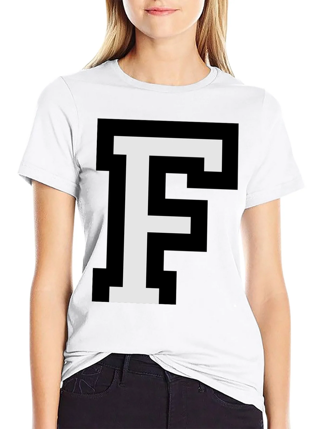 Pixel Letter F Graphic Tee - Retro Gaming Style product image 6