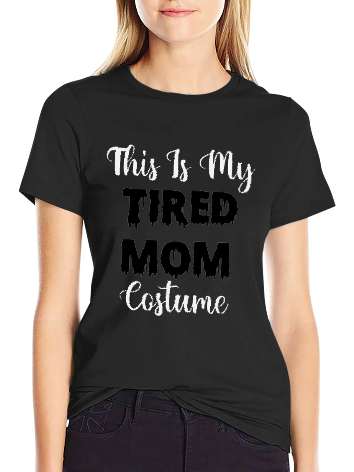 Tired Mom Costume T-Shirt - Halloween Tee product image 2