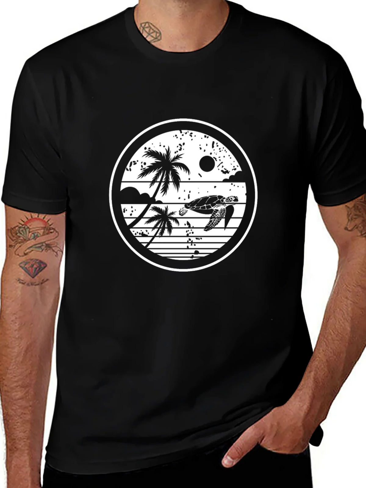 Turtle Palm Graphic T-Shirt product image 1