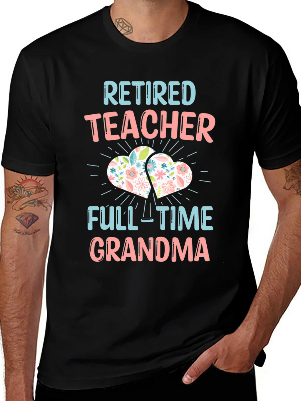 Retired Teacher Full-Time Grandma T-Shirt product image 1