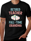 Retired Teacher Full-Time Grandma T-Shirt product image 1