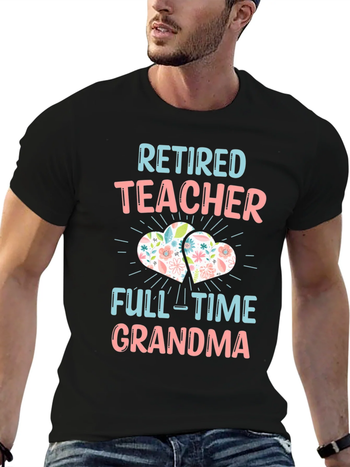 Retired Teacher Full-Time Grandma T-Shirt product image 6
