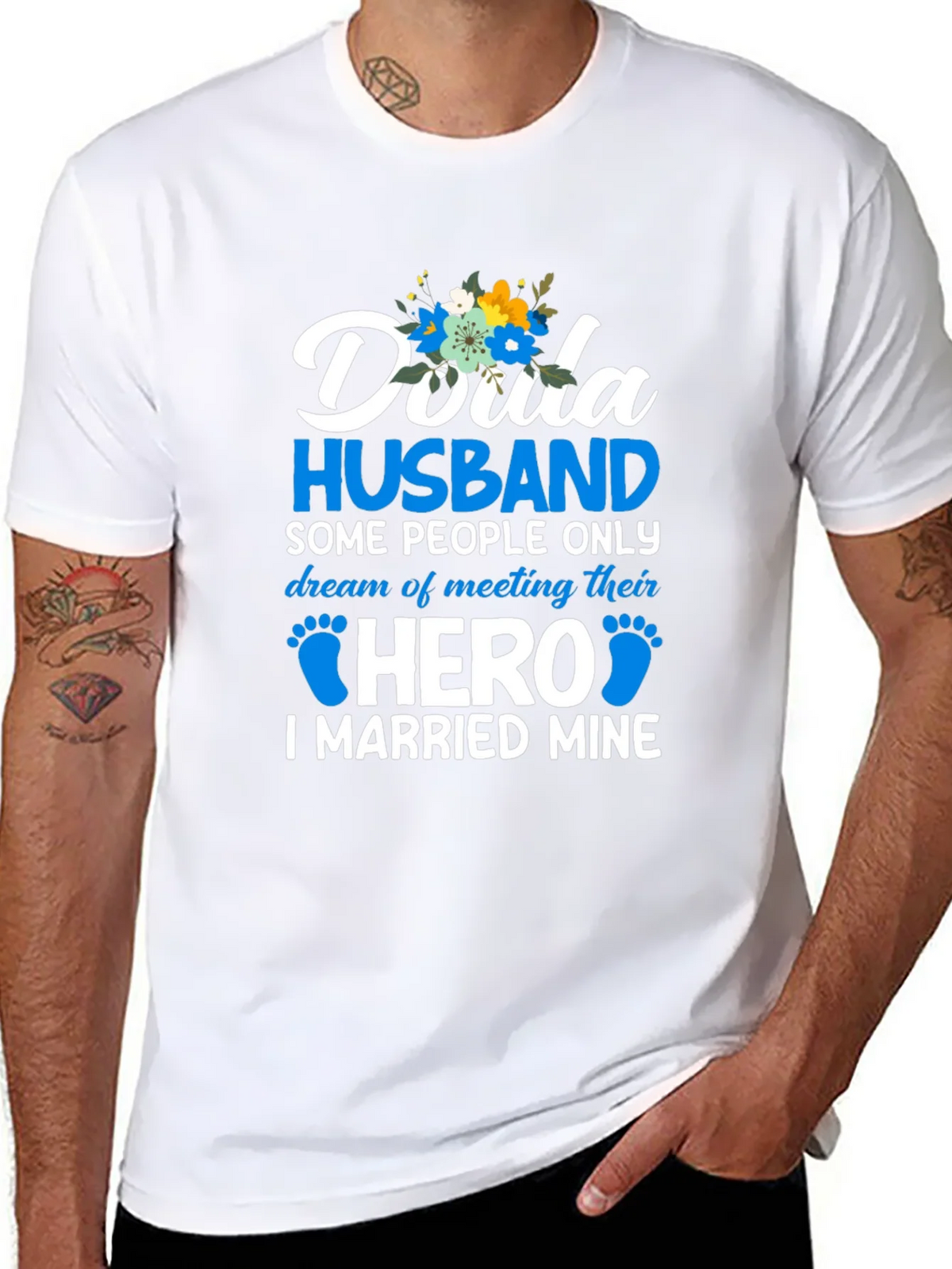 Doula Husband Hero T-Shirt product image 7