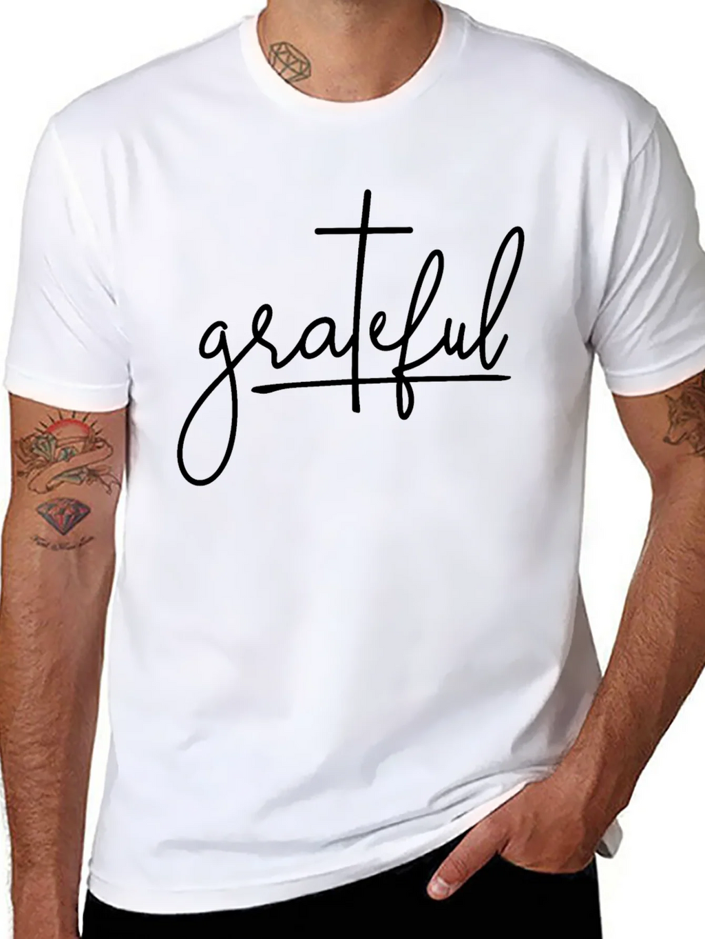 Grateful Christian Tee - Black Crew Neck T-Shirt product image 6