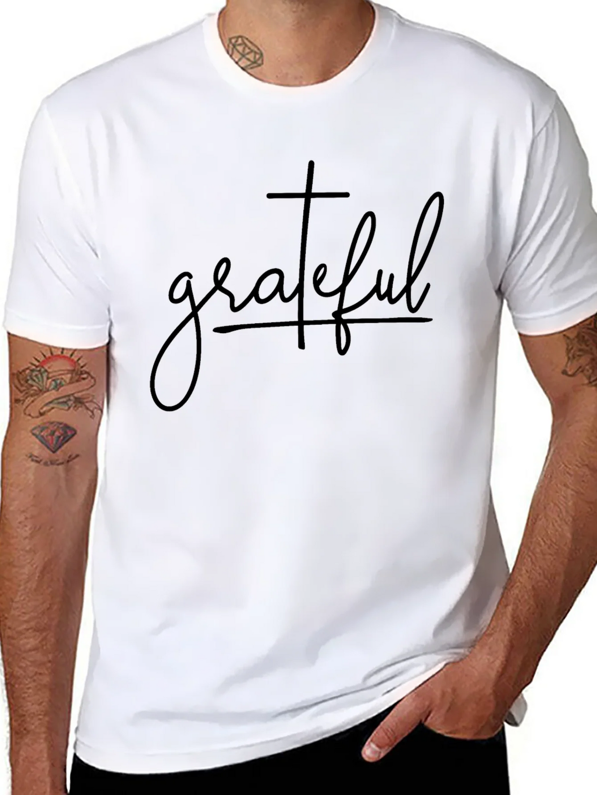 Grateful Christian Tee - Black Crew Neck T-Shirt product image 6