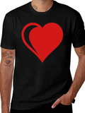 Red Heart Graphic Black T-Shirt product image 1