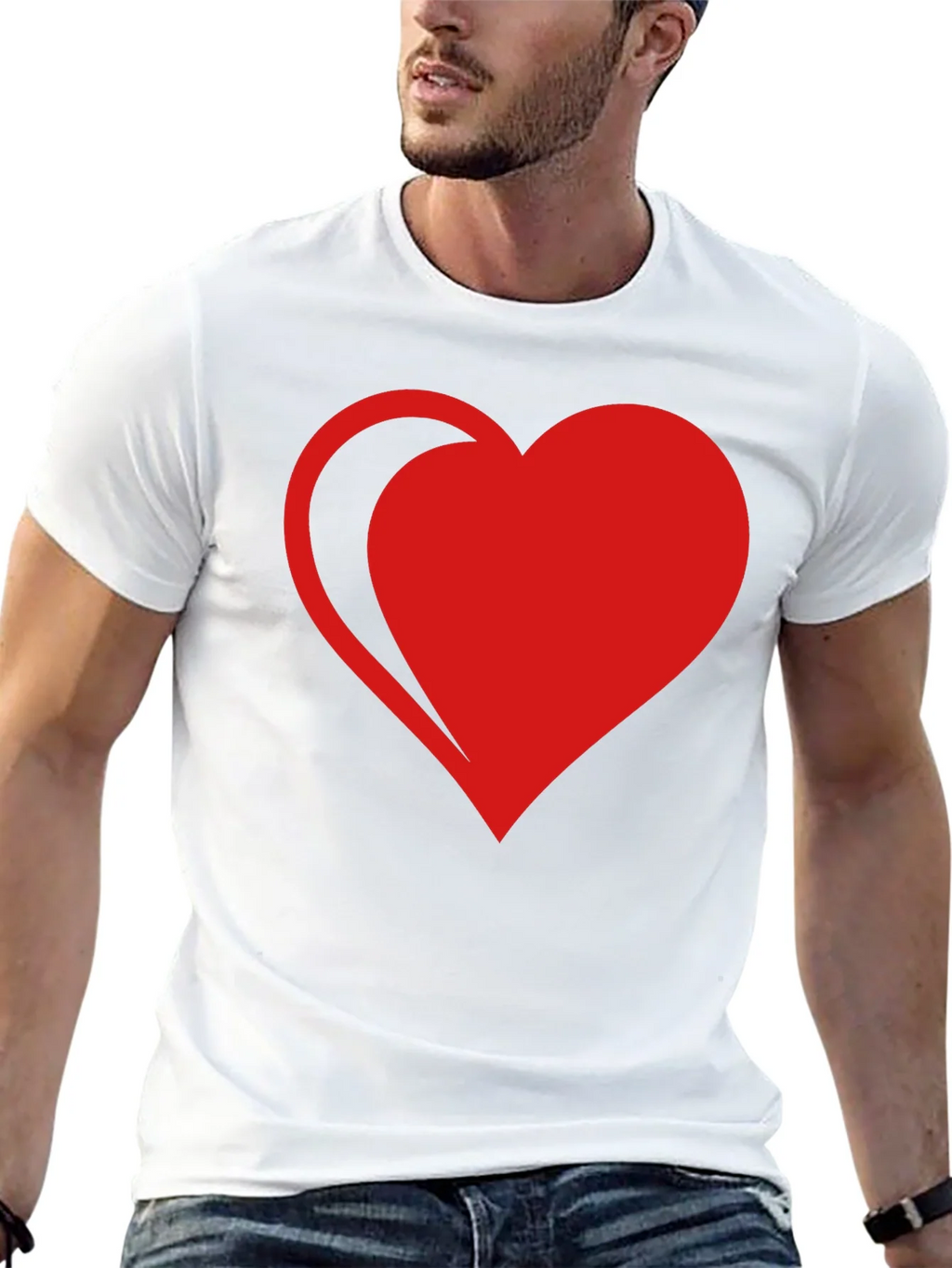 Red Heart Graphic Black T-Shirt product image 12