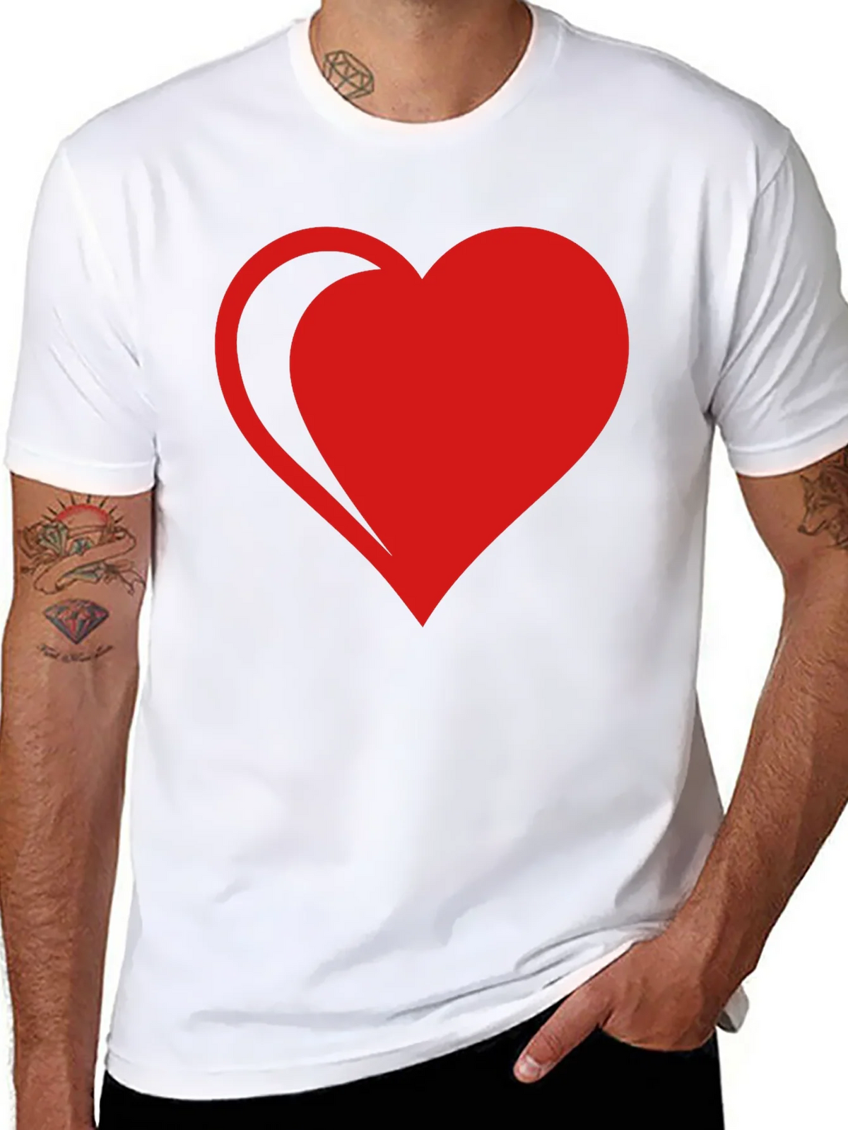 Red Heart Graphic Black T-Shirt product image 7